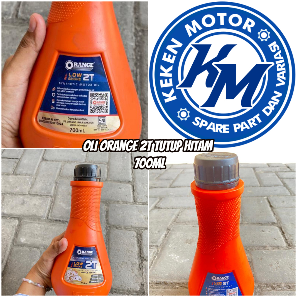 OLI SAMPING ORANGE 2T 700ML TUTUP HITAM  || OLI SAMPING ORANGE 2T ORIGINAL SYNTHETIC MOTOR OIL 0.7L 