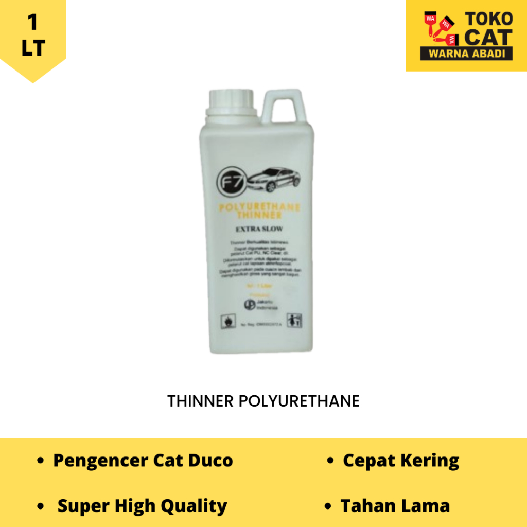 Thinner PU High Gloss Extra Slow 1 Liter Pengencer Cat Duco