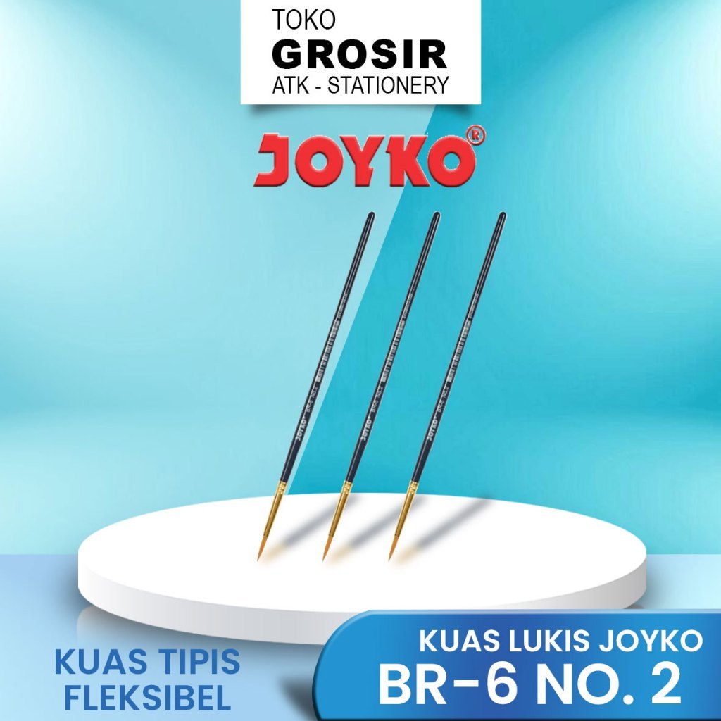 

Brush Kuas Cat Air Cat Minyak Lukis Acrylic Joyko BR-6 No.2