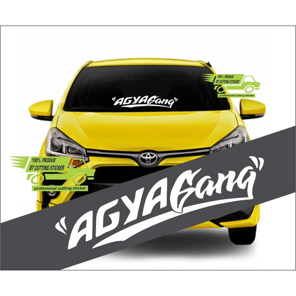 sticker agyagang / stiker toyota agya / sticker kaca agya gang