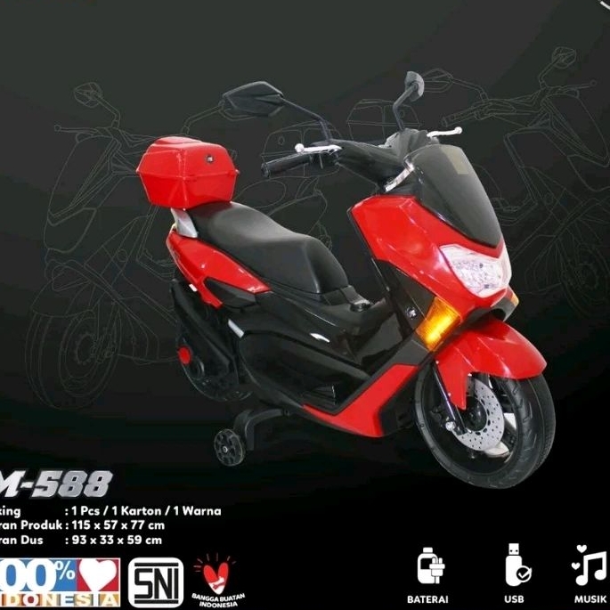 PMBTOYS MOTOR AKI M588 MOTOR MAINAN ANAK KADO ANAK KADO BALITA POWERED BY BATTERY