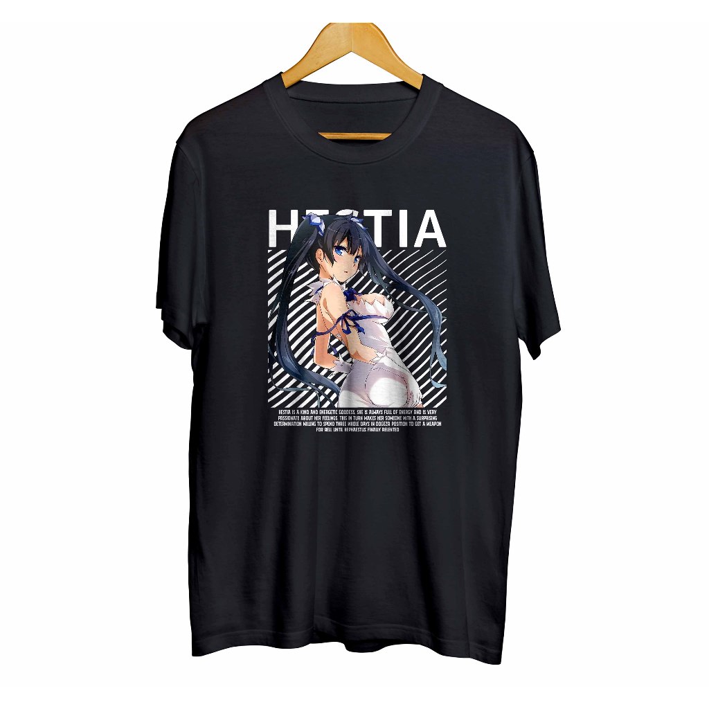 Kaos distro infinite anime DANMACHI AIS HESTIA - DANMACHI material combed 30s