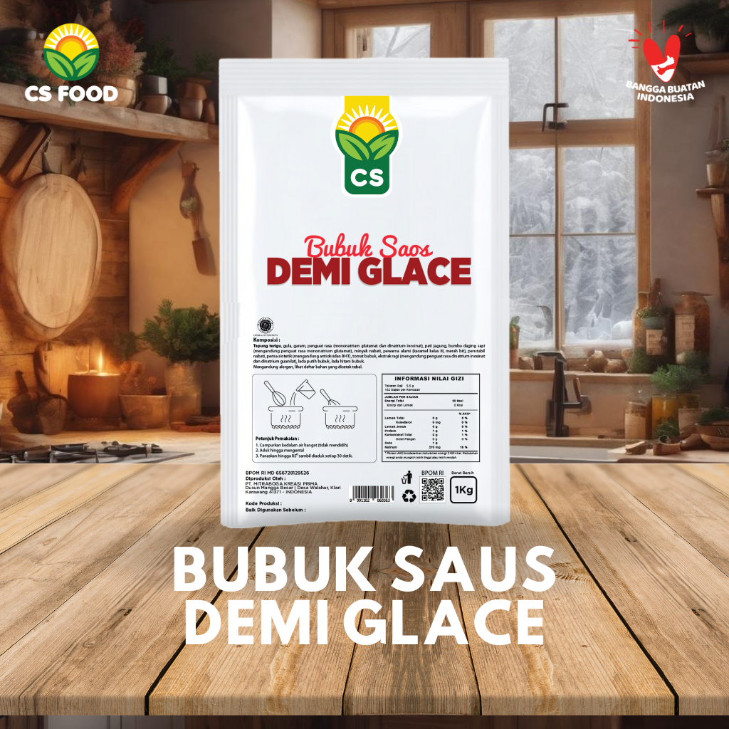 

Bubuk Saus Steak Demiglace Sauce Mix 1 kg - CS FOOD