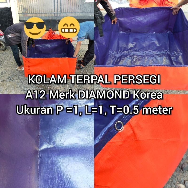 KOLAM TERPAL PERSEGI A12 P=1 L=1 T=0.5 M merk DIAMOND KOREA