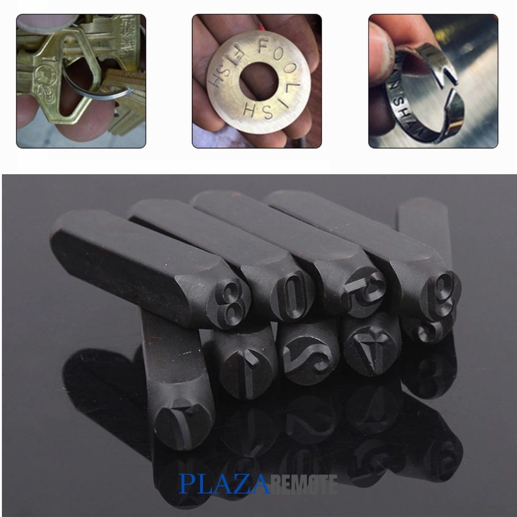 

YUH 8mm Stempel Cetakan Huruf Nomor Number Letter Punch Set 36pcs Angka Dan Huruf Ketok Besi