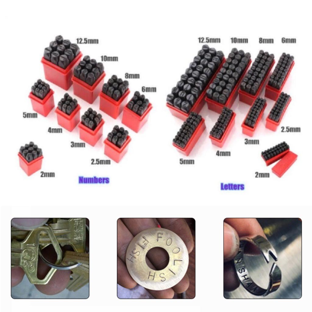 

SIS Stempel Cetakan Huruf Nomor Number Letter Punch Set 36pcs Angka Dan Huruf Ketok Besi Printing