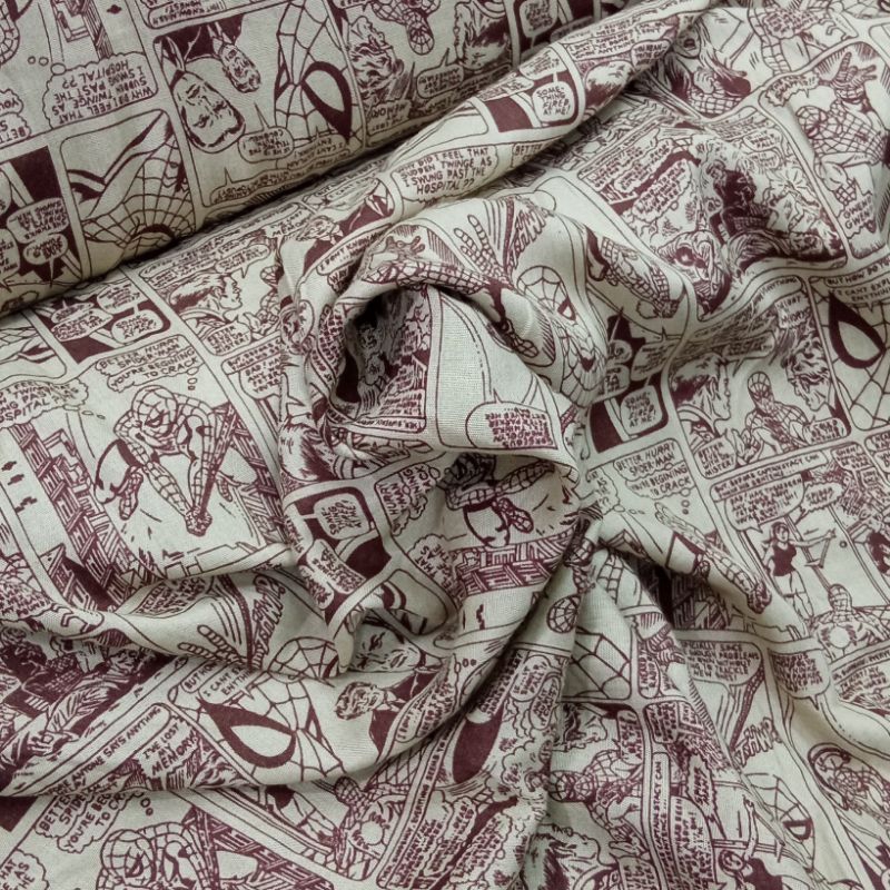 KAIN KATUN RAYON PREMIUM GARMENT MOTIF  KARAKTER KARTUN