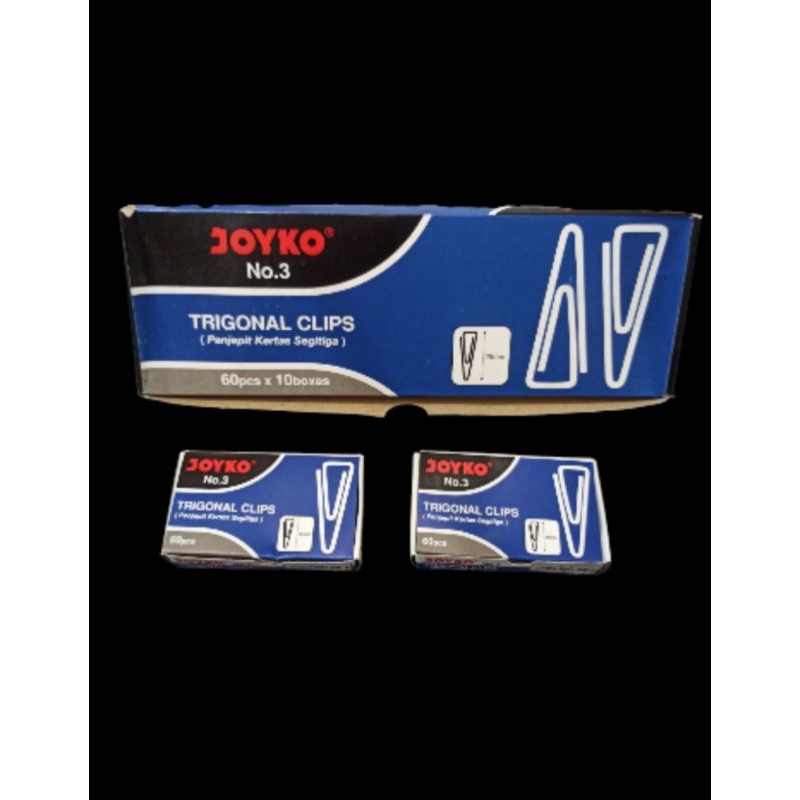 

TRIGONAL CLIP / PAPER CLIP JOYKO NO.3 PER PAK (10 kotak)