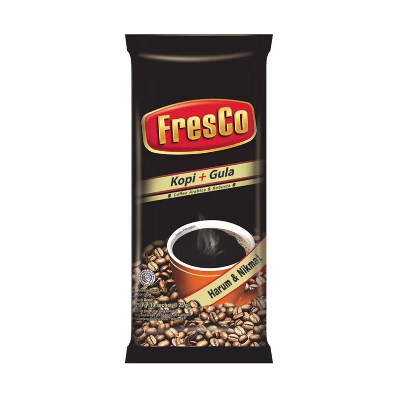 

Fresco Coffe Arabiba & Robusta Kopi + Gula 25 gr Isi 10pcs