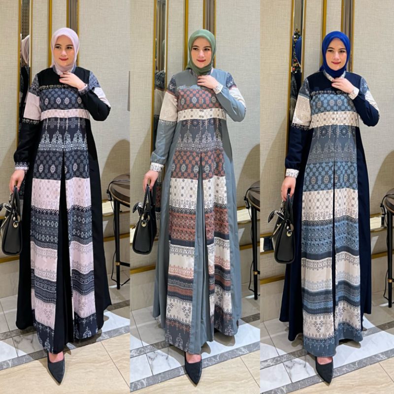 Ready stock/siap kirim/Cod/Salsabila dress by Zhafira/gamis premium/gamis pesta/gamis kondangan/paka