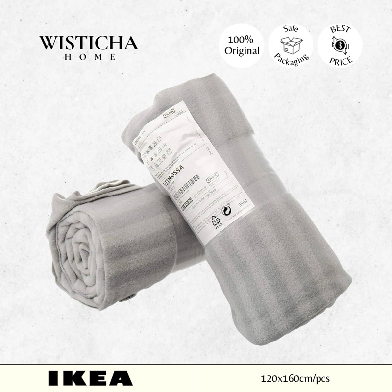 IKEA Vitmossa – Selimut Fleece - Throwaway Blanket – 120x160cm – Wisticha Home