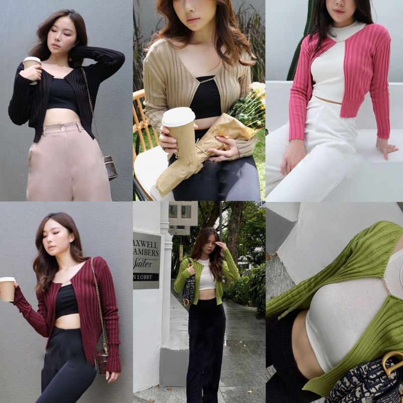 DIANA KNIT CHAIN CARDIGAN HORNET KNIT ASLI