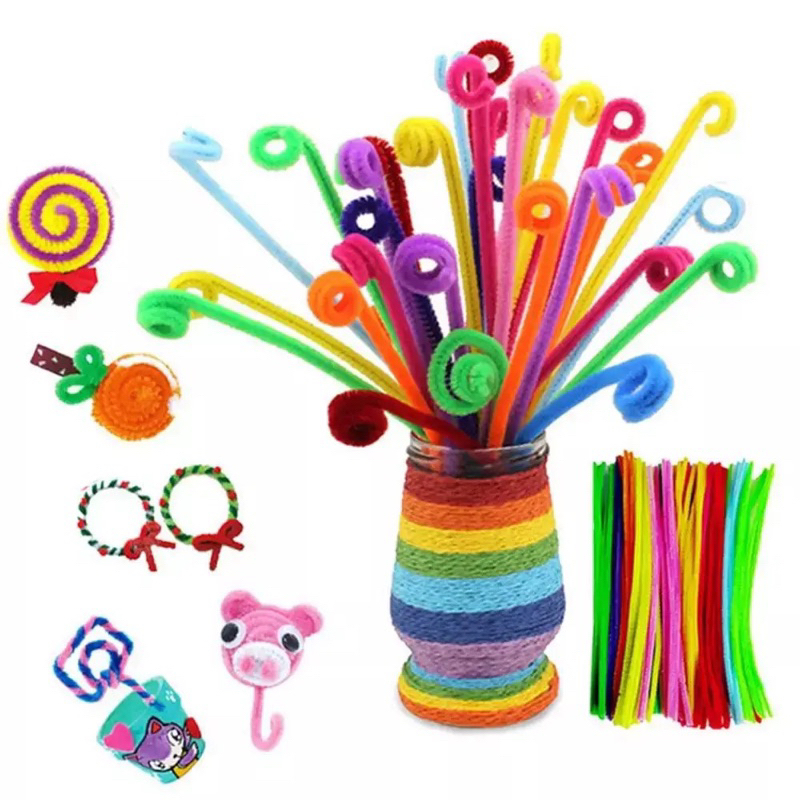 

1 PCS Bulu Mercy Super Tebal, Pipe Cleaner Stem, Chenille Stem, Fuzzy Stick, Kawat Bulu
