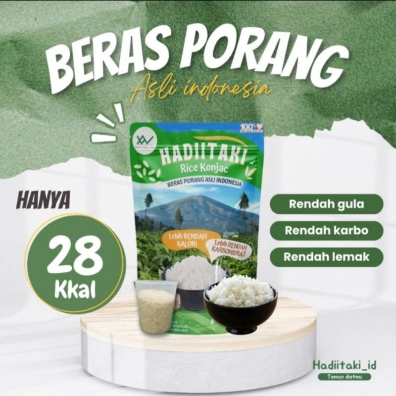 

Beras Porang Konyaku Rice 1KG - Hadiitaki