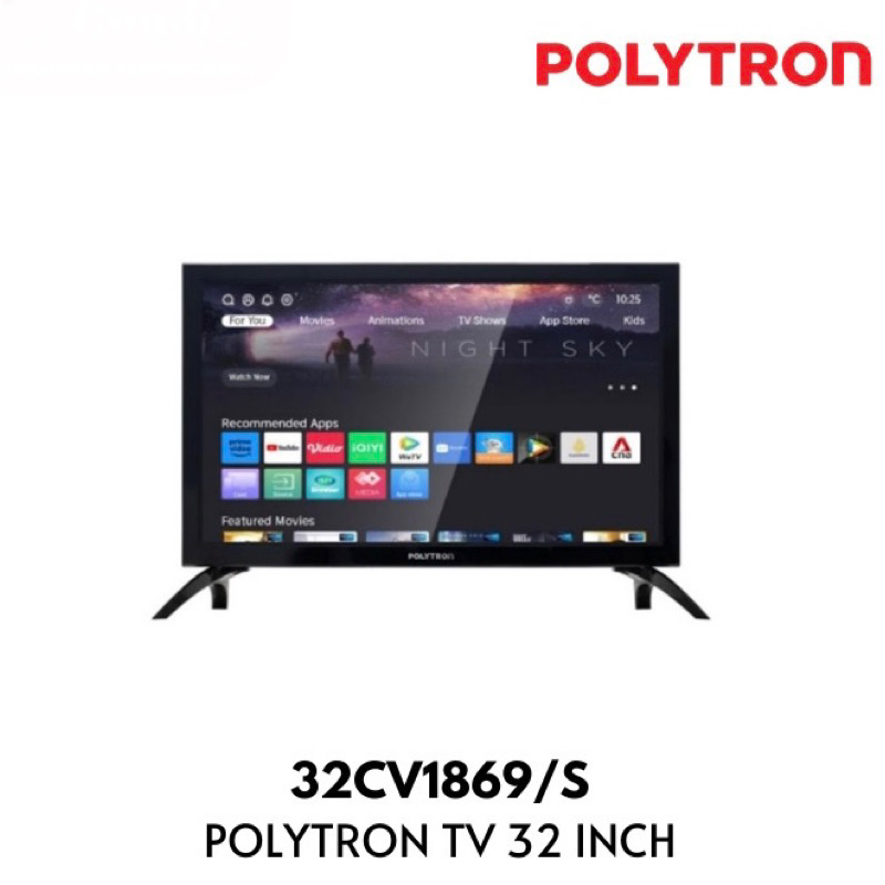 SMART TV Digital Polytron PLD-32CV1869. Televisi 32 inch. Youtube, Mola, dll. USB Movie, Mirroring