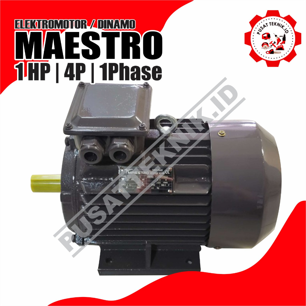 DINAMO PENGGERAK MAESTRO 1HP 4P 1PHASE ELECTRO MOTOR MAESTRO 1HP 1400RpM