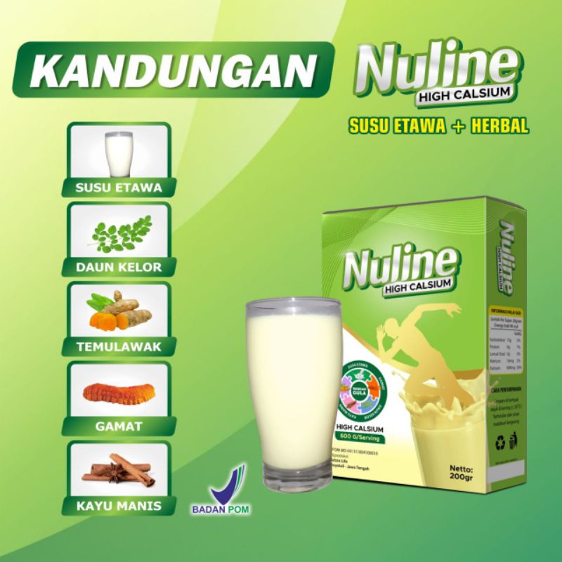 

Nuline susu etawa tinggi kalsium + herbal