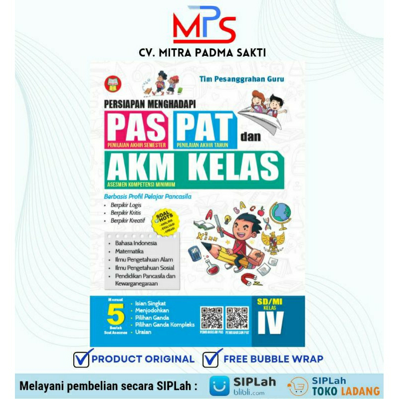 BUKU YRAMA WIDYA PERSIAPAN MENGHADAPI PAS, PAT, DAN AKM KELAS UNTUK SD/MI KELAS IV