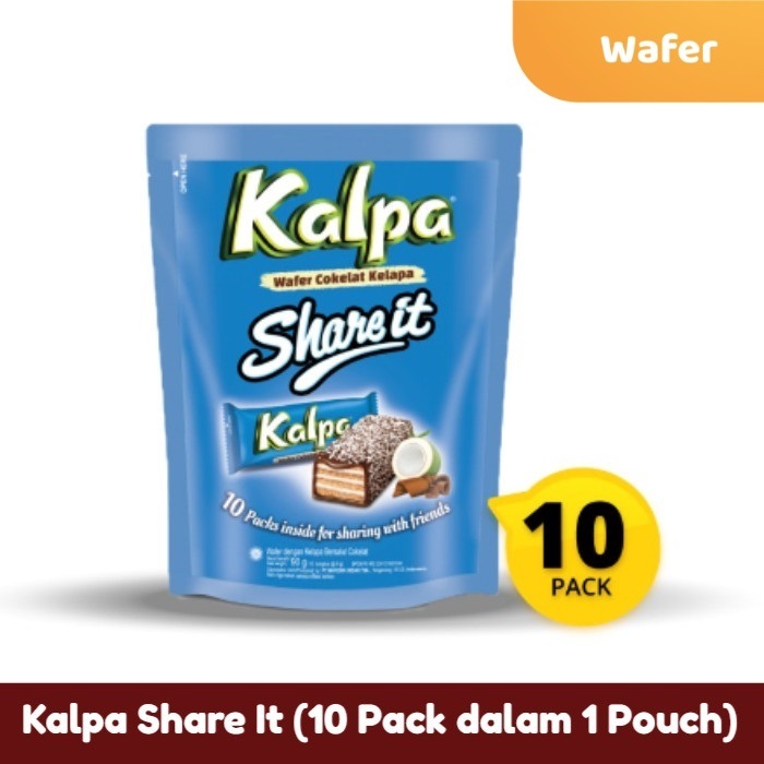 

KALPA Share it Wafer Cokelat Kelapa cemilan makanan ringan lapis cream