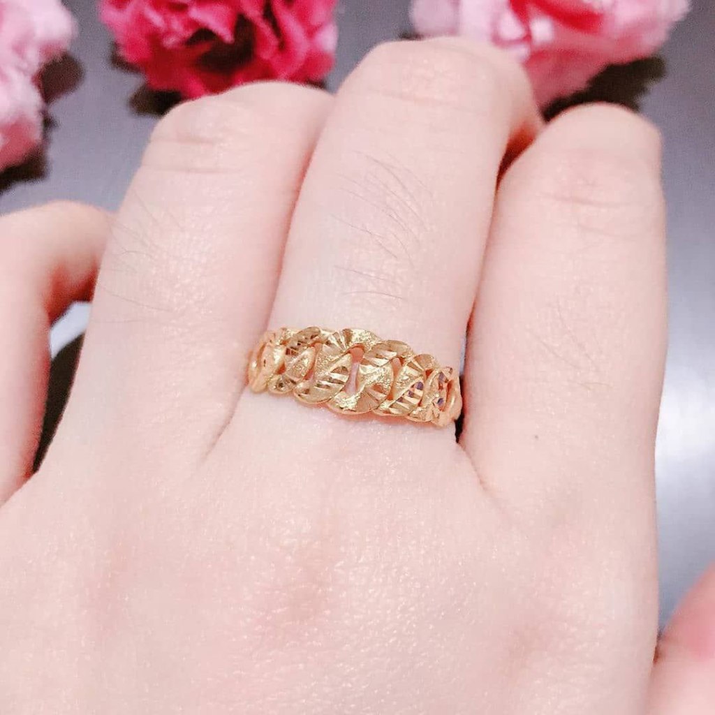 matlaine-cincin sisik naga JIHOO titanium lapis emas