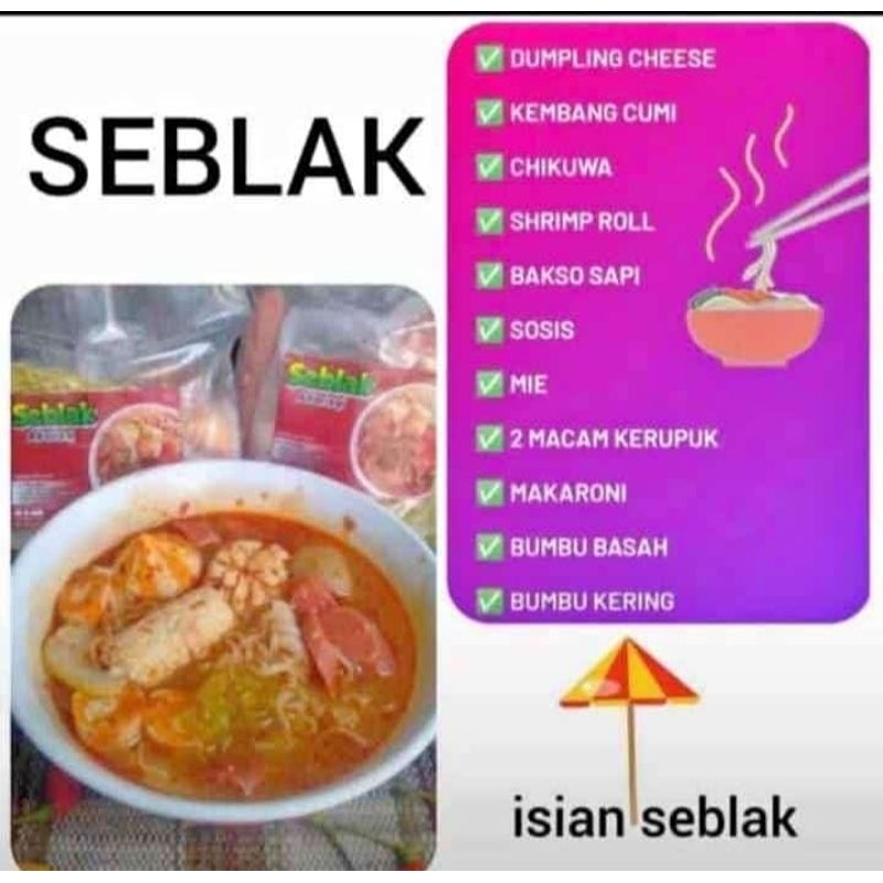 

seblak instan isian lengkap