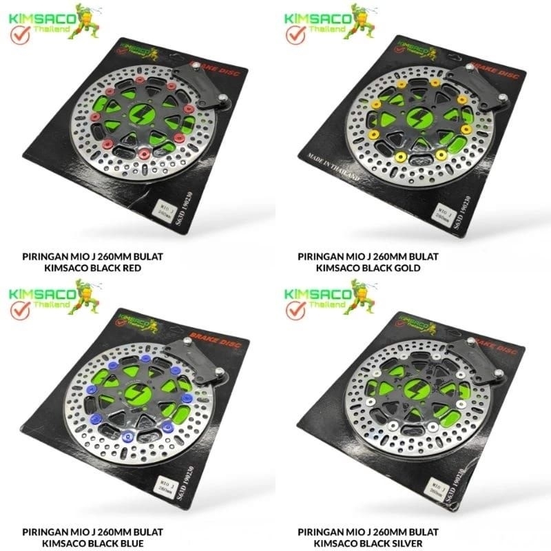 Piringan Lebar Bulat Mio J 3 lubang 260mm plus breket cakram disc model PSM bulat Mio J Mio M3 Mio Z