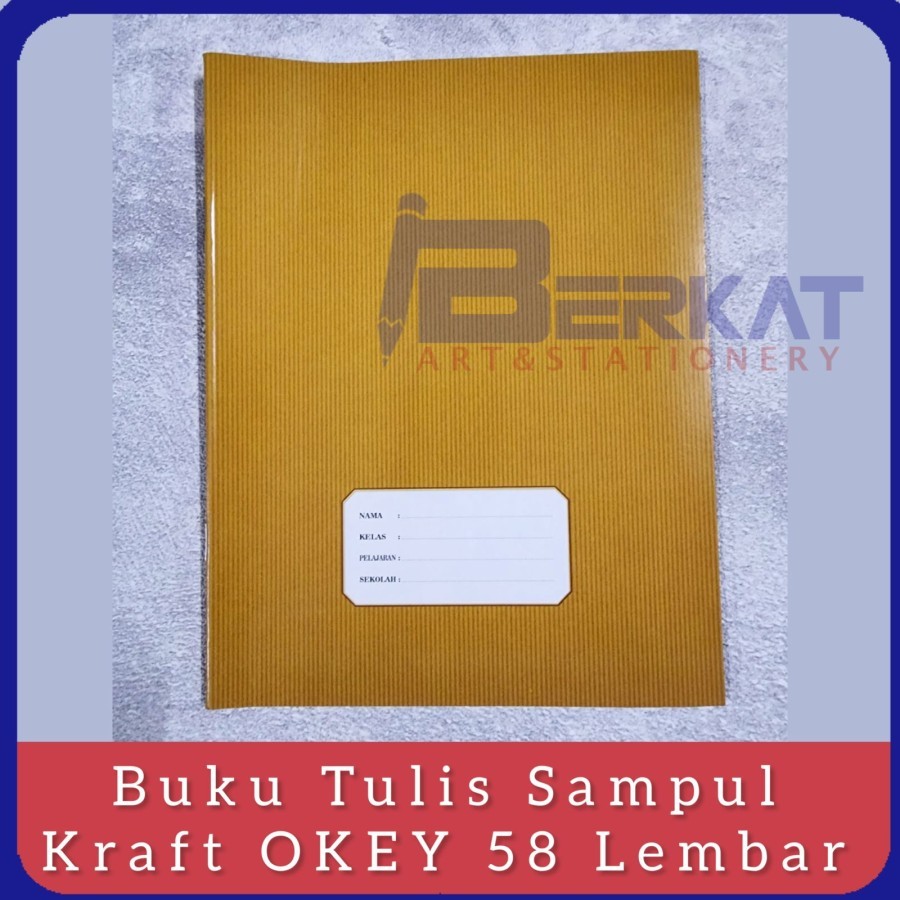 

Buku Tulis OKEY Sampul Coklat Kraft 58 Lembar