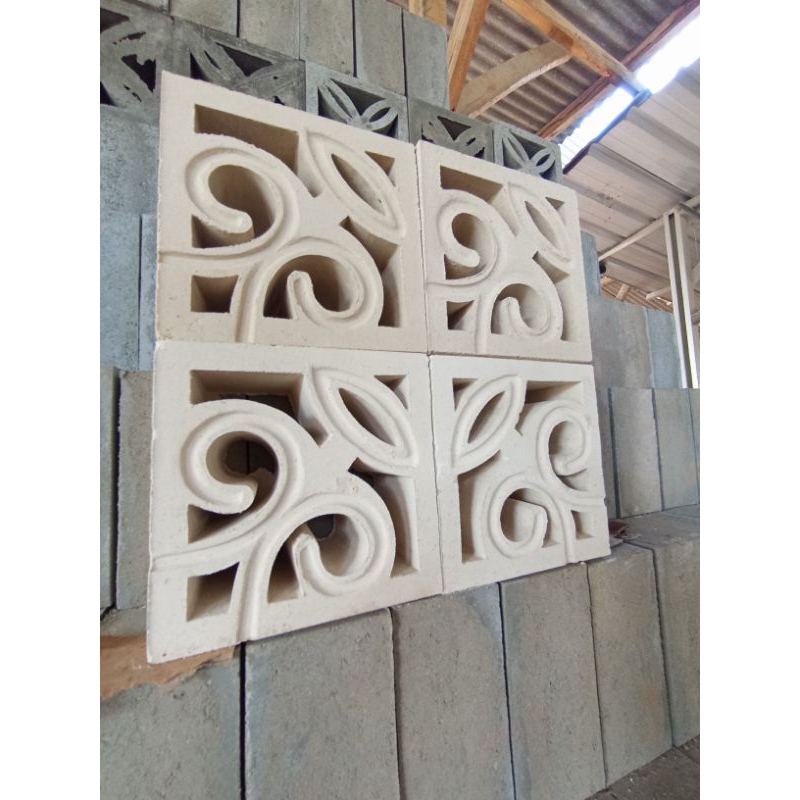 Roster beton minimalis putih/Loster beton minimalis