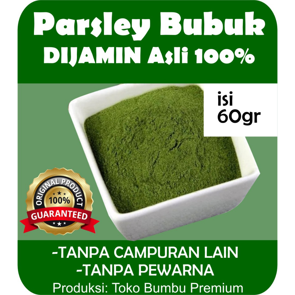 

Parsley / Peterseli bubuk asli 100% tanpa campuran 60gr