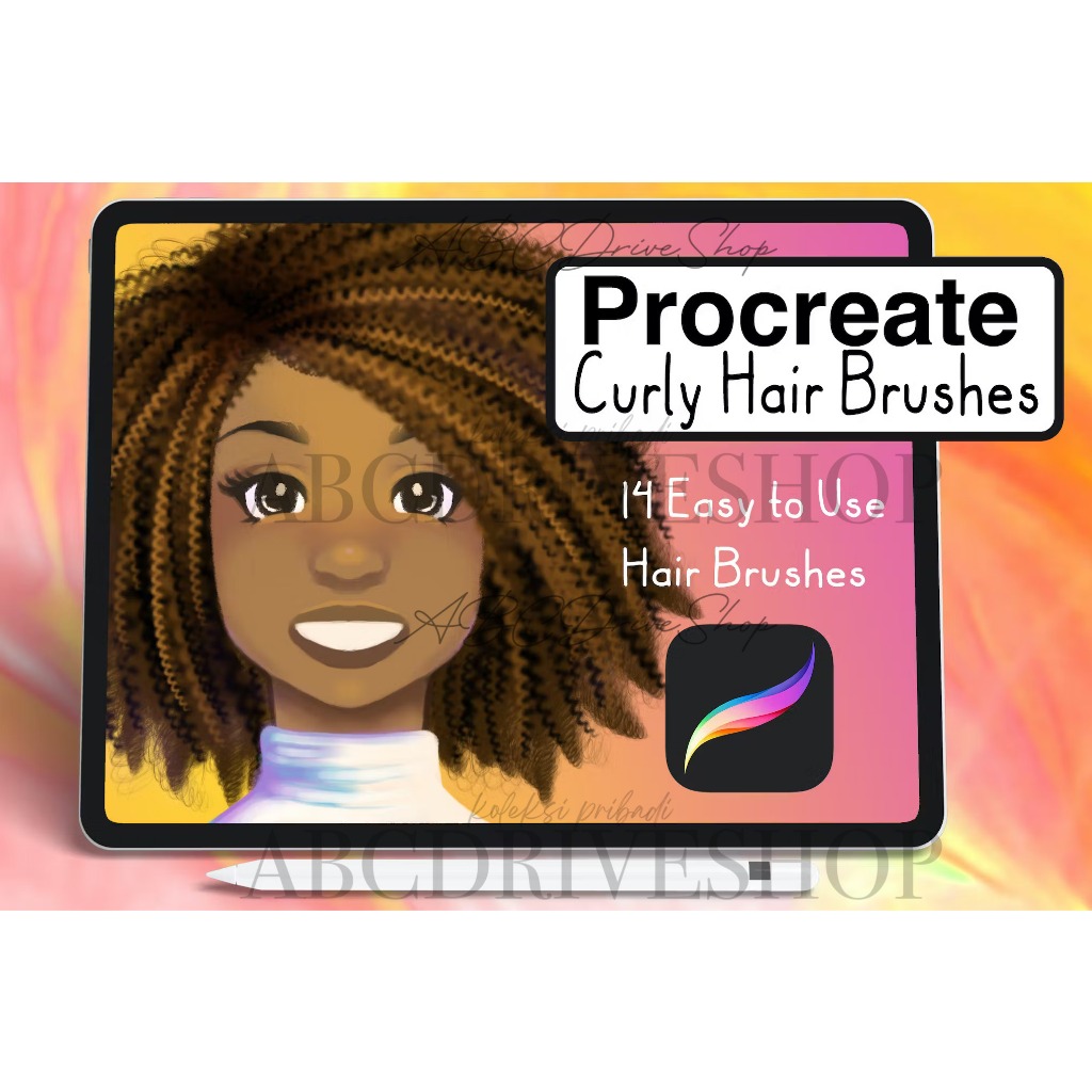 Procreate Brush - Afro, Braid & Curly Hair Brushes