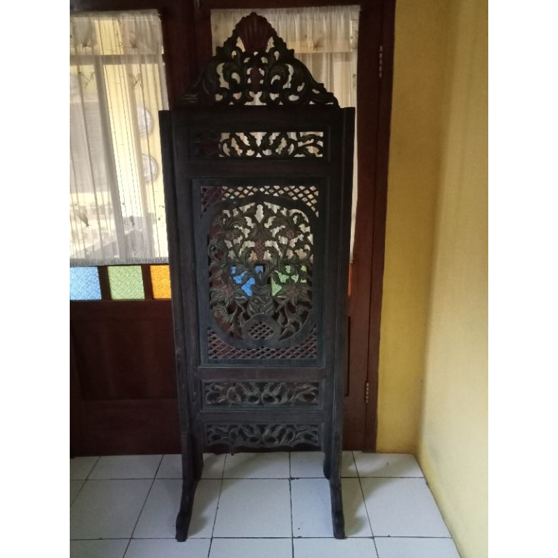 sketsel/pembatas ruangan/partisi/sketsel kayu jati/dekorasi/sketsel jadul/vintage/kuno