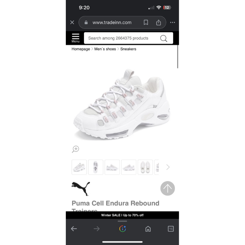 cell endura rebound PUMA ,ori 100%