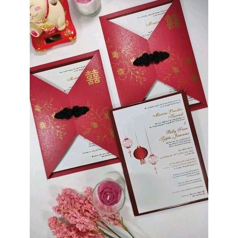 Undangan wedding hardcover chinese traditional