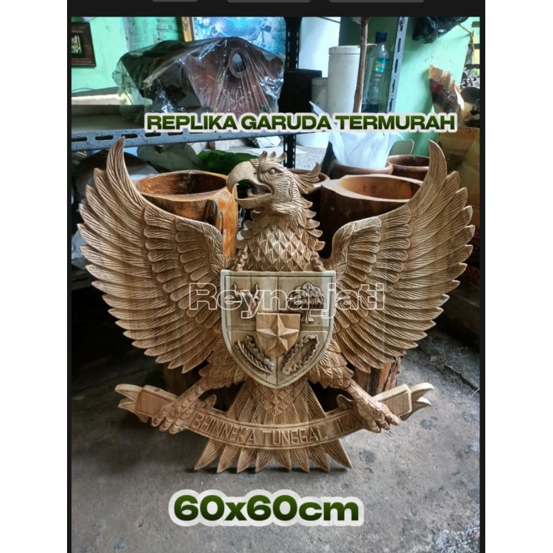 garuda ukir 60cm,lambang garuda,garuda pancasila,replika garuda pancasila