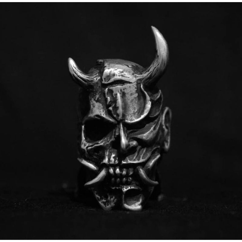 satanic skull , cincin satanic , ring skull , skull ring , cincin tengkorak , pewter