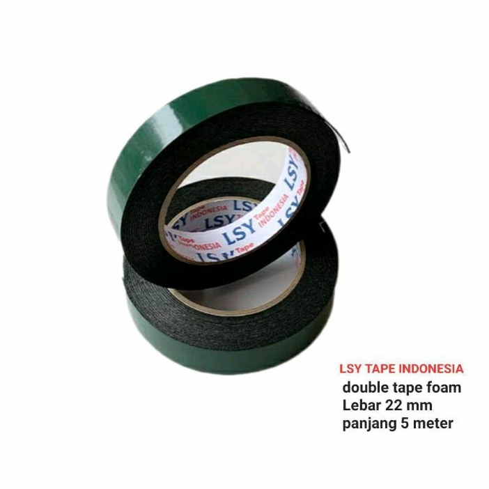 

LSY Double Tape Foam 22mm x 5meter Full | Isolasi Tape Double Foam 5m