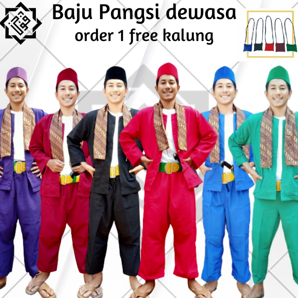 FREE ONGKIR TERBARU Setelan Baju pangsi Dewasa baju Silat Dewasa hanya setelanny saja Baju Pangsi De
