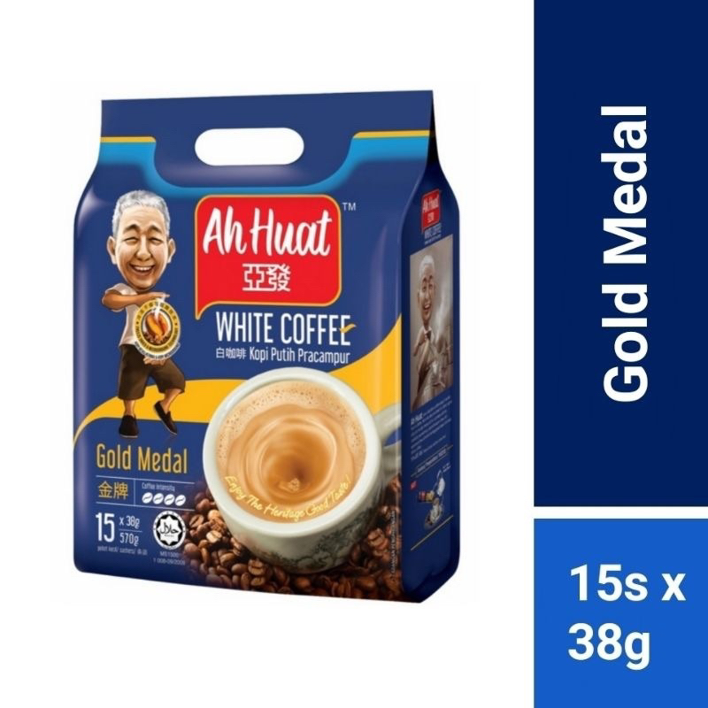 

Ah Huat White Coffee Gold Medal 15 Sachet X 38 Gram