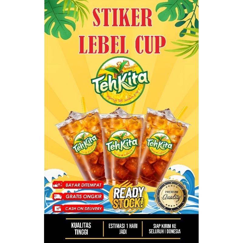 

stiker lebel cup teh kita 50pcs sudah di potong