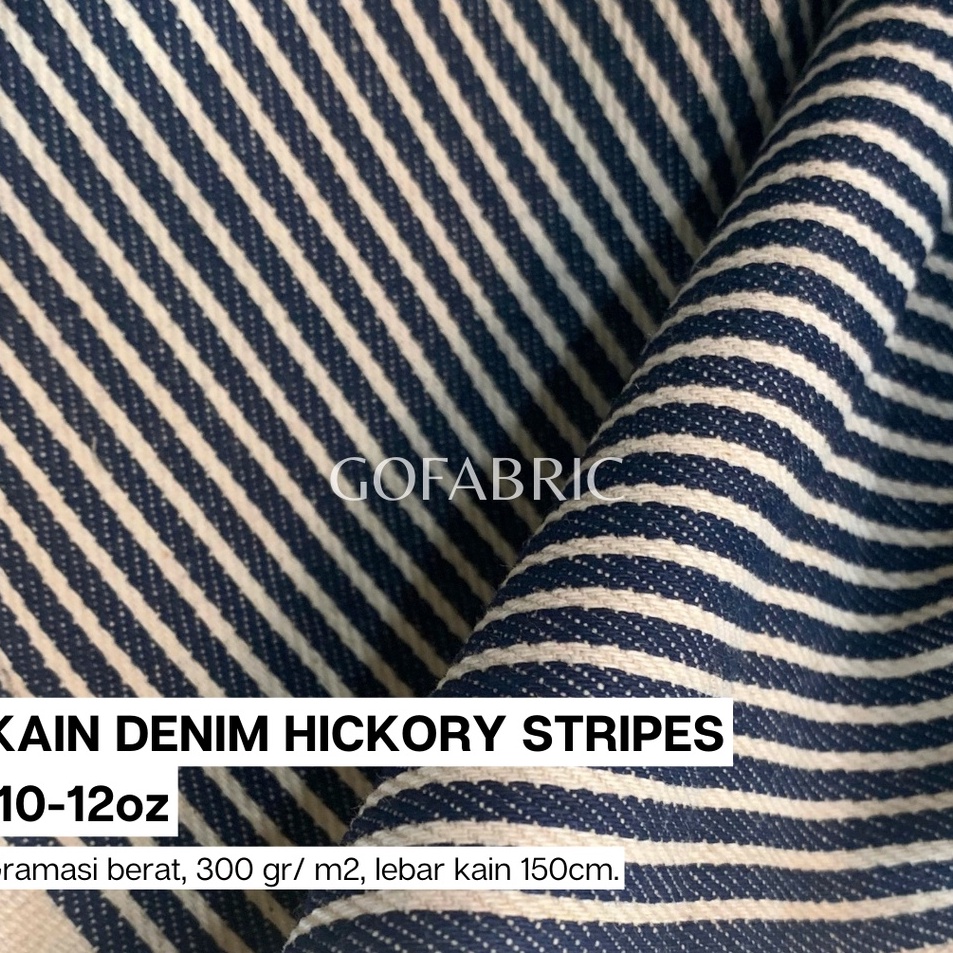 Super Berhadiah  kain denim meteran denim hickory stripe
