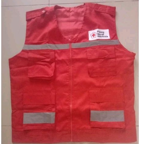 Rompi relawan / Rompi merah/Atribut pmr/perlengkapan pmr