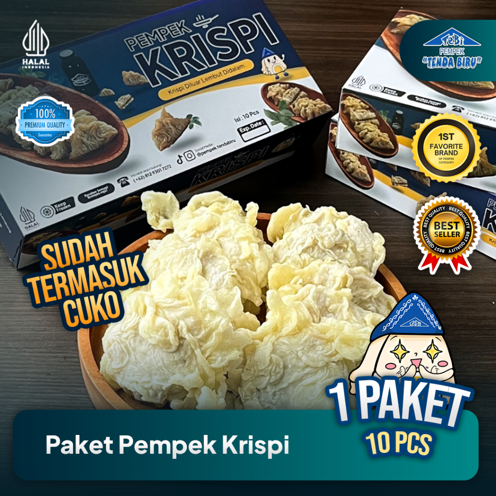 

Pempek Tenda Biru | Pempek Krispi + Cuko 120 ML - Oleh oleh Lampung