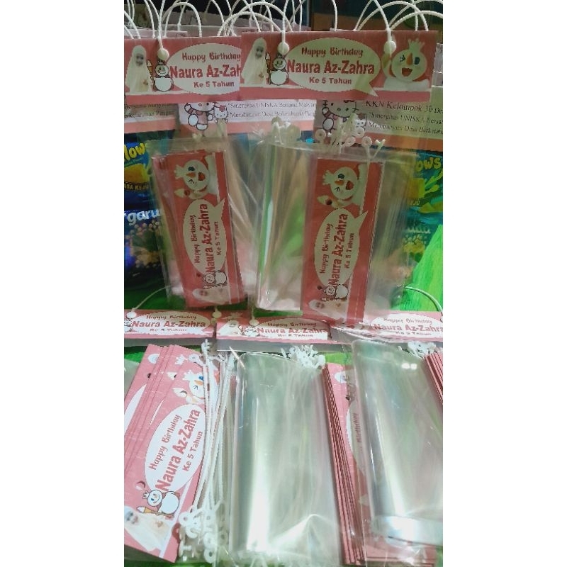 

plastik bingkisan name tag