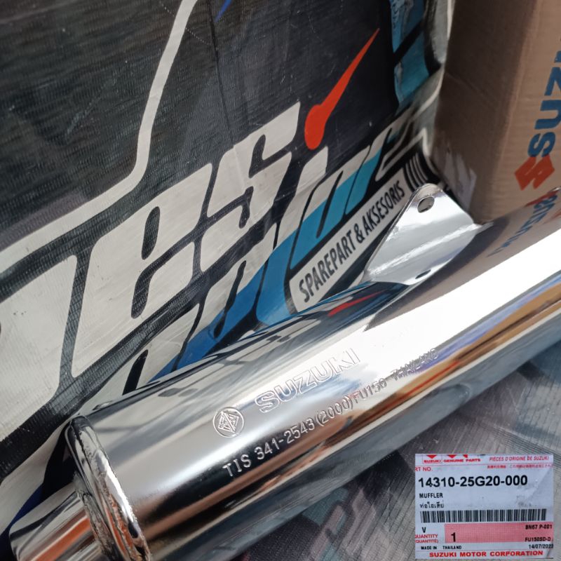 tabung silincer knalpot satria fu ckd/cbu thailand pnp satria fu karbu original sgp