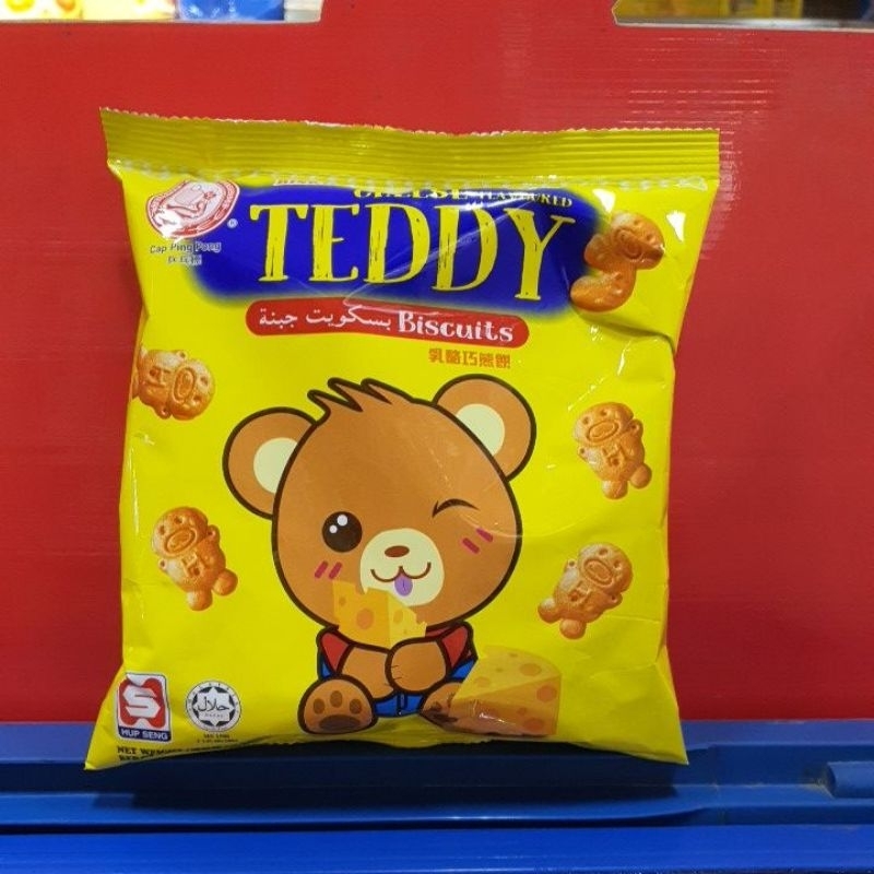 

Biskuit Teddy Cheese Cap Ping Pong Hup Seng 90gr