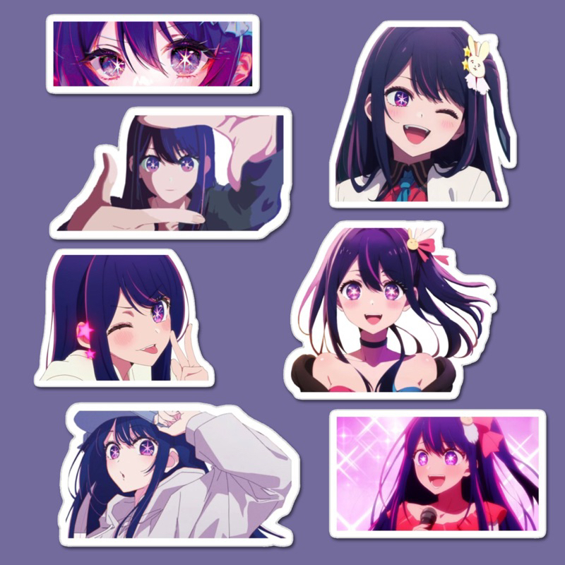 Sticker Anime Oshi No Ko B komachi Ai Hoshino Ruby hoshino Aqua Aquamarine hoshino Kana Arima Memcho