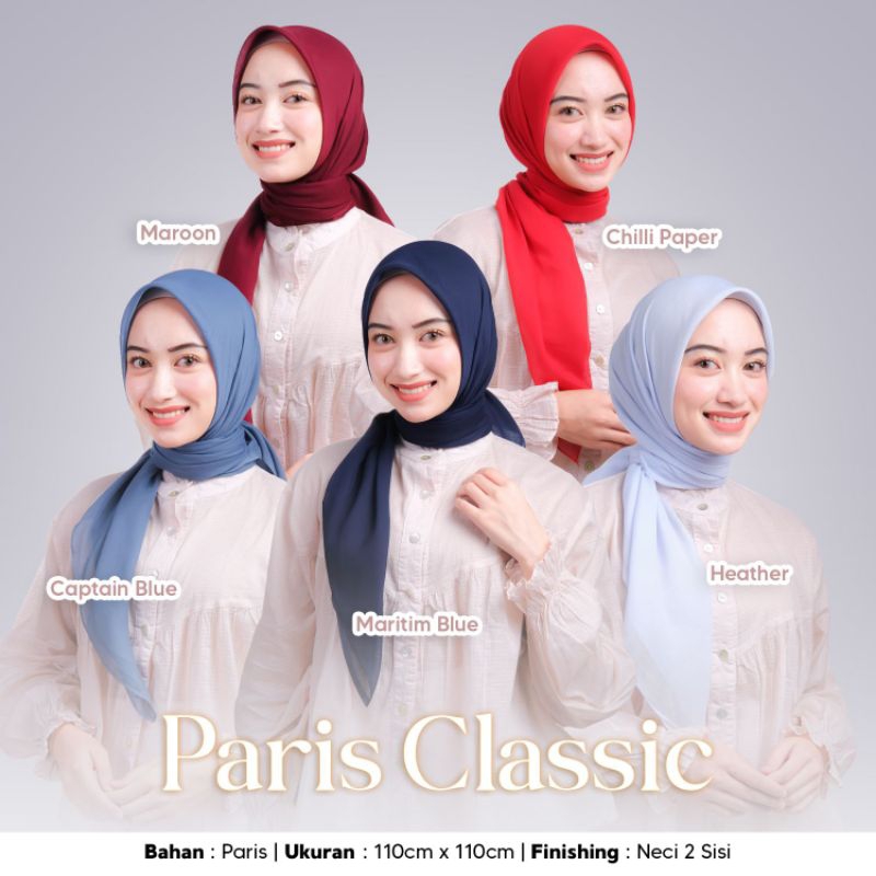 Jilbab Paris Classic/ Jilbab Katun Paris Jadul/ Jilbab Katun Paris