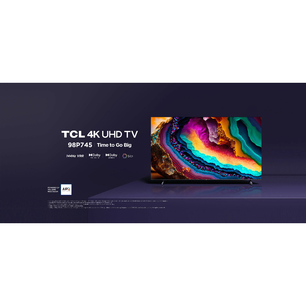 TCL 98P745 Smart G*oogle TV Android TV Game Master Pro 2.0 4K Ultra HD UHD 98 