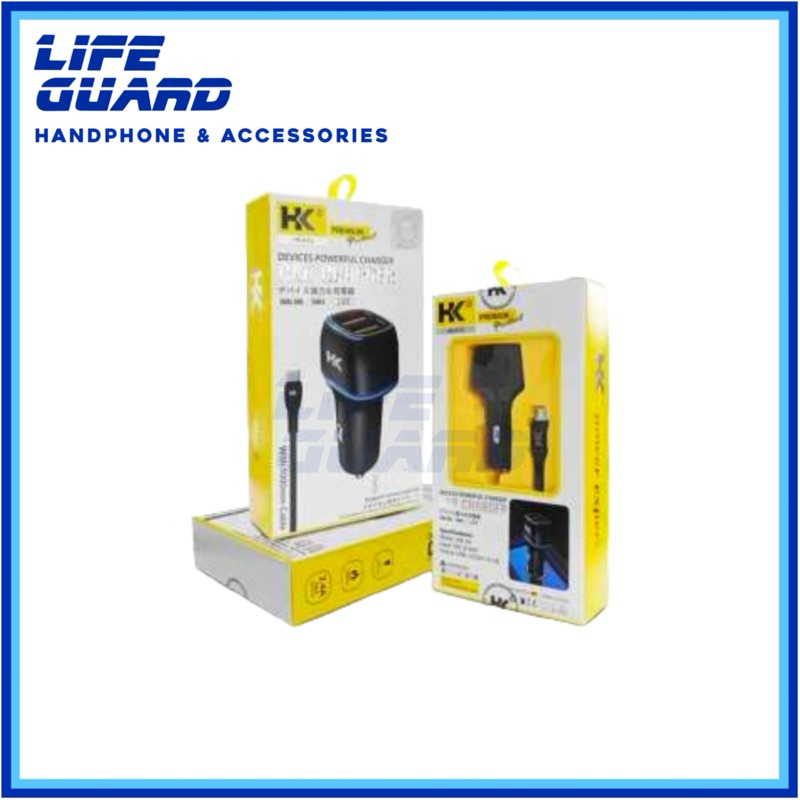 CAR CHARGER MOBIL HK K15 USB AUTO ID USB FAST CHARGING SAVER MOBIL