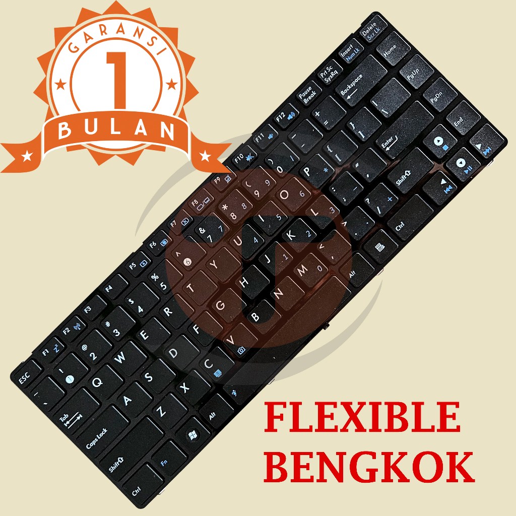 Keyboard Asus A43 A43S A43SJ Flexible Bengkok Black